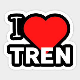 I love tren gym shirt Sticker